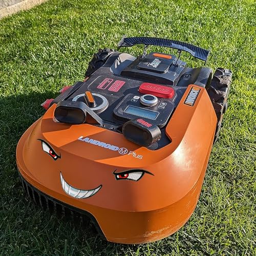 IKSAMY Mähroboter Deko, Worx Tuning - Aufkleber Mähroboter I Mähroboter Spoiler I Heckflosse für Worx M500 Plus, Luba AWD, Ecovacs Goat G1, Gardena usw. Mähroboter Zubehör (2) von IKSAMY