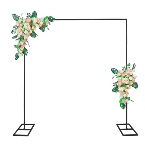 IKULE Hochzeitsbögen für Zeremonie, quadratischer Ballonbogenständer, rechteckiger Hintergrundständer für Jahrestag, Geburtstag, Party, Brautparty, Zuhause, Innen- und Außenbereich, 1,8 m, Schwarz IKULE Hochzeitsbögen für Zeremonie, quadratischer Ballonbogenständer, rechteckiger Hintergrundständer für Jahrestag, Geburtstag, Party, Brautparty, Zuhause, Innen- und Außenbereich, 1,8 m, Schwarz von IKULE
