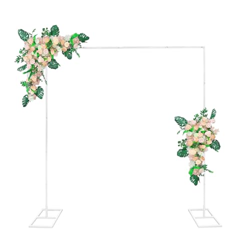 IKULE Hochzeitsbögen für Zeremonie, quadratischer Ballonbogenständer, rechteckiger Hintergrundständer für Jahrestag, Geburtstag, Party, Brautparty, Zuhause, Innen- und Außenbereich, 1,8 m, Weiß IKULE Hochzeitsbögen für Zeremonie, quadratischer Ballonbogenständer, rechteckiger Hintergrundständer für Jahrestag, Geburtstag, Party, Brautparty, Zuhause, Innen- und Außenbereich, 1,8 m, Weiß von IKULE