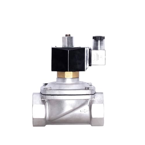 1 Stück 1-1/2 Zoll Schließer Edelstahl-Magnetventil IP65 Rohrsteuerschalter DN40 Elektrisches Wasserventil AC/DC 220 V 24 V 12 V(NPT_380VAC) von IKYCEHFV