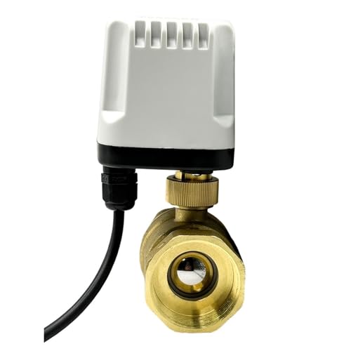 1 Stück 1-1/4 Zoll IP65 Wasserdichter motorisierter Messing-Kugelhahn 220 V 12 V 24 V 3-Draht 2 Steuerung Elektrischer Kugelhahn Großer Metallmotor(220VAC) von IKYCEHFV
