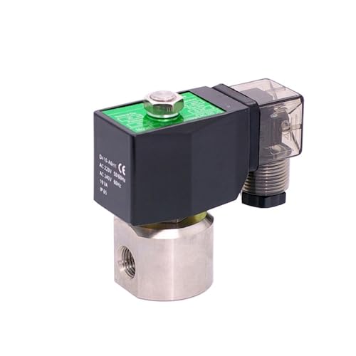 1 Stück PG-Serie 2/2-Wege Direktwirkend/Pilottyp Hochdruck-Magnetventil 304 Edelstahl 100/200 bar 1/8" 1/4" 12V 24V 220V(1/4",NORMALLY CLOSED_110VAC_200 BAR) von IKYCEHFV
