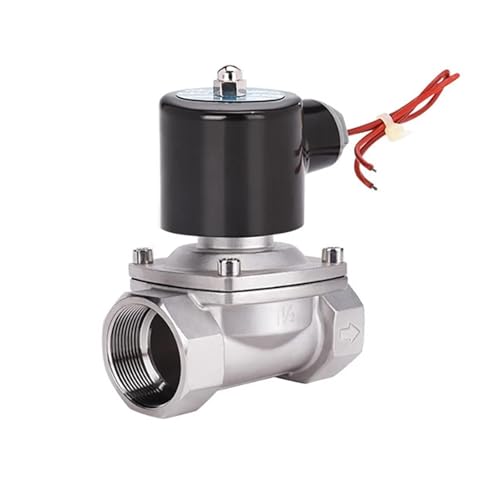 1 stücke 1-1/2 "Edelstahl Magnetventil Stromlos Geschlossen DN40 Pipeline Control Schalter Wasser Ventile for Wasser Öl luft 220V 24V 12V(BSP_110VAC) von IKYCEHFV