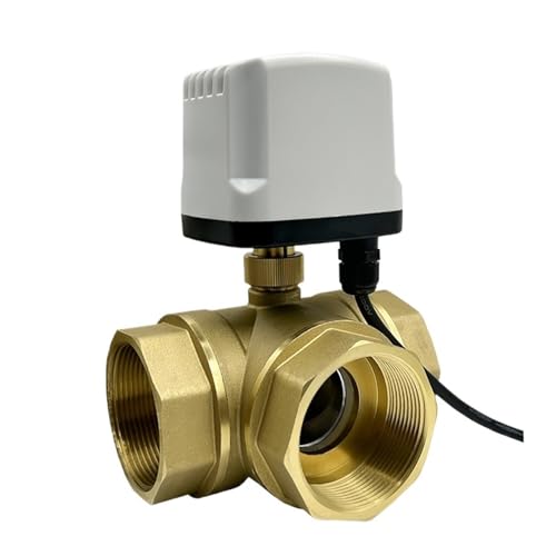 1 stücke DN50 3 Weg IP65 Wasserdichte Messing Motorisierte Kugel Ventil 220V 12V 24V 3-Draht 2 control T/L Typ Messing Elektrische Kugel Ventil(L TYPE_24VDC) von IKYCEHFV
