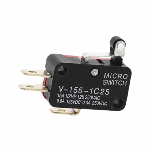 10 STÜCKE Touch schalter V-155-1C25 Micro Limit Switch Kurze Scharnier Roller Lever Arm SPDT Snap Action(10Pcs) von IKYCEHFV