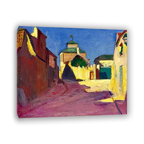 Henri Matisse - Une Rue À Arcueil. Berühmte Gemälde Reproduktion. Leinwand Wandkunst Bilder für Wohnzimmer Schlafzimmer Dekoration. Holz gerahmt 20 x 28 cm (7,8 x 11,1 Zoll) gerahmt von IKYE