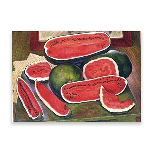 IKYE Diego Rivera berühmtes Gemälde Wandkunstbild. (Die Wassermelonen) Reproduktionsdruck auf Leinwand. Abstraktes Wandkunst-Poster auf Leinwand. 30 x 45 cm (11,8 x 17,7 Zoll) rahmenlos von IKYE