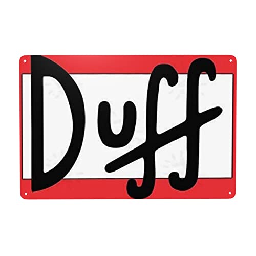 Retro Metall Blechschild Blechschild Duff Bier Cartoon The Simpson Wand Bar Dekor Aluminium Schild 20 x 30 cm von IKYUEE