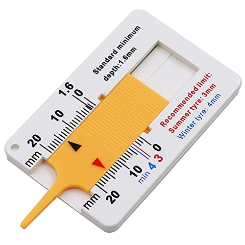 IKadiya Profiltiefenmesser 0-20 mm Kunststoff Tiefenmesser Reifen Messbereich Profilmesser Reifen Tragbar Tiefenmessschieber Profiltiefen-Messgerät IKadiya Profiltiefenmesser 0-20 mm Kunststoff Tiefenmesser Reifen Messbereich Profilmesser Reifen Tragbar Tiefenmessschieber Profiltiefen-Messgerät von IKadiya