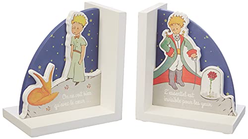 Il Piccolo Principe Der kleine Prinz Buchstützen aus Holz, Mehrfarbig, 2 Stück von Le Petit Prince