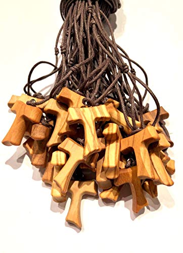 IL SOLE Tau aus Olivenholz, Kreuz des Heiligen Franziskus von Assisi, 2,5 cm, 20 Stück mit 3 französischen Knoten, MEDIA, Holz, Wandbild, Wandkunst, Schlafzimmer IL SOLE Tau aus Olivenholz, Kreuz des Heiligen Franziskus von Assisi, 2,5 cm, 20 Stück mit 3 französischen Knoten, MEDIA, Holz, Wandbild, Wandkunst, Schlafzimmer von IL SOLE