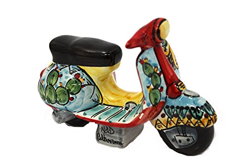 ILAB Große Vespa aus sizilianischer Keramik, Caltagirone-Effekt, Handgefertigt und Dekoriert von Caltagon-Keramiken, Weiß, Figurine ILAB Große Vespa aus sizilianischer Keramik, Caltagirone-Effekt, Handgefertigt und Dekoriert von Caltagon-Keramiken, Weiß, Figurine von ILAB