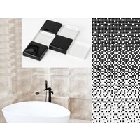 8-teiliges Mosaik aus Glas für Bad und Küche- 242 cm x 30 cm - Black Fog 8-teiliges Mosaik aus Glas für Bad und Küche- 242 cm x 30 cm - Black Fog von ILCOM