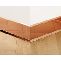 Außenecke FL für Sockelleisten F aus Stahl 6cm x 3cm x 3cm - poliertes Kupfer von ILCOM