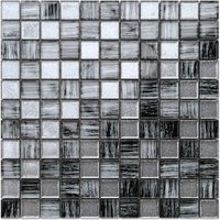Bad-Mosaik Wohnküche aus Glas - 30 X 30cm - Diamond Zebra von ILCOM