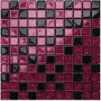 Badezimmer-Mosaik Indoor-Küche aus Glas - 30cm X 30cm Purple Sunset von ILCOM