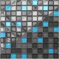 Badezimmer-Mosaik für Innenküche aus Glas - 30 x 30cm - Minecraft Diamond Badezimmer-Mosaik für Innenküche aus Glas - 30 x 30cm - Minecraft Diamond von ILCOM