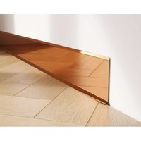 Dekorative Sockelleiste aus rostfreiem Stahl für Wand und Wand 10cm x 270cm - poliertes Kupfer Dekorative Sockelleiste aus rostfreiem Stahl für Wand und Wand 10cm x 270cm - poliertes Kupfer von ILCOM