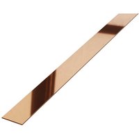 Dekorative Wandleiste aus Edelstahl 10 mm x 2700 mm -Kupfer Poliert von ILCOM