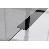 Ilcom - Dekorative Wandleiste aus Edelstahl 5cm x 244cm - Glänzendes Schwarz von ILCOM