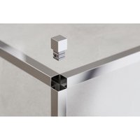 Eckige Ausführung für QS geschliffene Edelstahlprofile 1.2cm - Glänzendes Silber von ILCOM