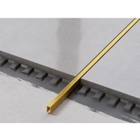 Edelstahl Erdungsanschluss U-Profil für Fliesen 0.5cm x 244cm - Satiniertes Gold von ILCOM