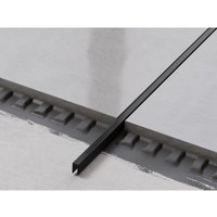 Edelstahl Erdungsanschluss U-Profil für Fliesen 0.5cm x 270cm - Satiniertes Schwarz Edelstahl Erdungsanschluss U-Profil für Fliesen 0.5cm x 270cm - Satiniertes Schwarz von ILCOM