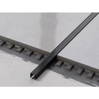 Edelstahl Erdungsanschluss U-Profil für Fliesen 1cm x 244cm - Satiniertes Schwarz Edelstahl Erdungsanschluss U-Profil für Fliesen 1cm x 244cm - Satiniertes Schwarz von ILCOM