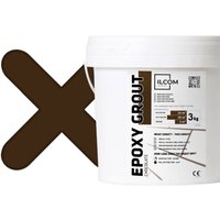 Zweikomponenten-Epoxidharz-Spachtelmasse für Fugen - Dunkelbraun - 3Kg Mosaik Fliesen Bad Schwimmbad von ILCOM