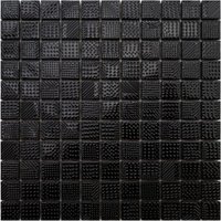 Glas-Mosaik für Badezimmer Küche 30 x 30cm- Black Lace von ILCOM
