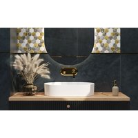Glas-Netz-Mosaik für Bad oder Küche sechseckig WHITE LAVA - 30,3 cm x 30 cm Glas-Netz-Mosaik für Bad oder Küche sechseckig WHITE LAVA - 30,3 cm x 30 cm von ILCOM