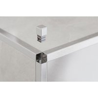 Eckabschluss für Edelstahlprofile Q und P 0.8cm - Satiniertes Silber Eckabschluss für Edelstahlprofile Q und P 0.8cm - Satiniertes Silber von ILCOM