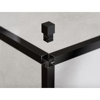 Ilcom - Eckige Ausführung für qs geschliffene Edelstahlprofile 1.2cm - Glänzendes Schwarz von ILCOM