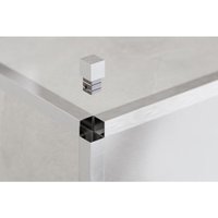 Eckige Ausführung für QS geschliffene Edelstahlprofile 1.2cm - Satiniertes Silber Eckige Ausführung für QS geschliffene Edelstahlprofile 1.2cm - Satiniertes Silber von ILCOM