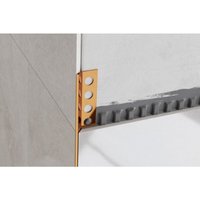 Ilcom - Edelstahl-Eckprofil Rs 45 Grad für Fliesen 1.2cm x 244cm - Glänzendes Kupfer Ilcom - Edelstahl-Eckprofil Rs 45 Grad für Fliesen 1.2cm x 244cm - Glänzendes Kupfer von ILCOM