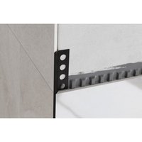 Ilcom - Edelstahl-Eckprofil Rs 45 Grad für Fliesen 1.4cm x 244cm - Satiniertes Schwarz Ilcom - Edelstahl-Eckprofil Rs 45 Grad für Fliesen 1.4cm x 244cm - Satiniertes Schwarz von ILCOM