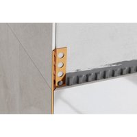 Ilcom - Edelstahl-Eckprofil Rs 45 Grad für Fliesen 1.4cm x 270cm - Glänzendes Kupfer von ILCOM