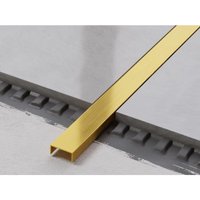 Ilcom - Edelstahl Erdungsanschluss U-Profil für Fliesen 2cm x 270cm - Satiniertes Gold von ILCOM