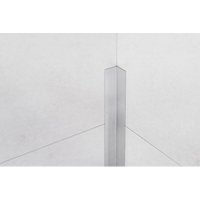 Ilcom - Edelstahl Innenecke Li Profil 1cm x 244cm - Satiniertes Silber von ILCOM