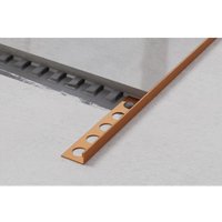 Ilcom - Edelstahl j Eckprofil für Fliesen 1cm x 270cm - Satiniertes Kupfer von ILCOM