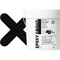 Ilcom - Epoxidharzmörtel zum Füllen von Fugen - Schwarz - 3Kg von ILCOM