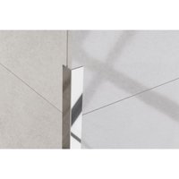 L-Eckprofil aus Edelstahl 2cm x 244cm - Glänzendes Silber von ILCOM