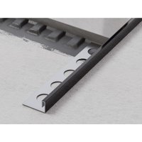 Ilcom - Rektifiziertes Eckprofil Js aus Edelstahl für Fliesen 1.2cm x 270cm - Glänzendes Schwarz von ILCOM