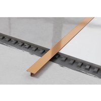 T-Verbindungsprofil aus Edelstahl 2cm x 244cm - Satiniertes Kupfer von ILCOM