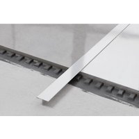 Ilcom - T-Verbindungsprofil aus Edelstahl 2cm x 244cm - Satiniertes Silber von ILCOM