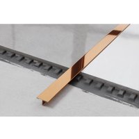 T-Verbindungsprofil aus Edelstahl 2cm x 270cm - Glänzendes Kupfer von ILCOM