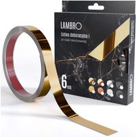 Ilcom dekorativer Streifen I autodesiva aus rostfreiem Stahl 20 mm x 6000 mm x 0,35 - Gold poliert von ILCOM