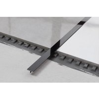 Ts Profile Rektifizierte Fugenabdeckung aus Edelstahl 1.5cm x 244cm - Glänzendes Schwarz von ILCOM