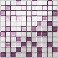 Innenmosaik aus Glas für Badezimmer Küche 30 x 30 cm - Lilac Orchidee Innenmosaik aus Glas für Badezimmer Küche 30 x 30 cm - Lilac Orchidee von ILCOM