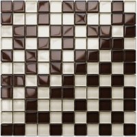 Innenmosaik aus Glas für Badezimmer Küche - 30 x 30cm - White walnut von ILCOM